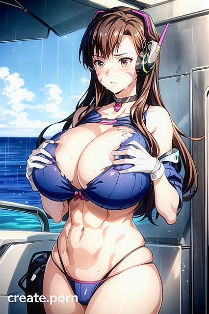 Unbuttoned Bliss - Fit Girl 18+'s Breast Expansion in Seductive Hentai AI Image