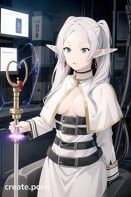 Red-SkinnedElf Princess Bound and Pleasured by Sex Machines in Naughty Hentai'action