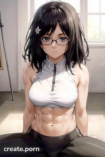Yoga Pants and Sports Bras - Splits and Seduction in Anime Hentai AI Image