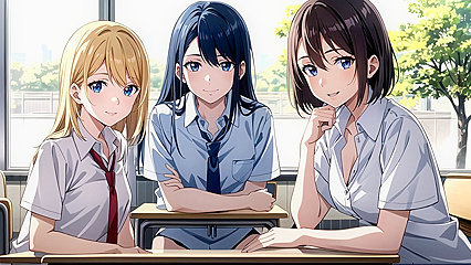 Bikini-clad Beauties in a Happy Harem for Steamy Hentai Pleasure