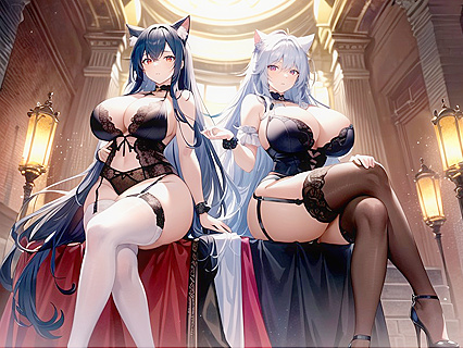 Red-Eyed Girl 18+s Cross Their Legs for Seductive Hentai Pleasure