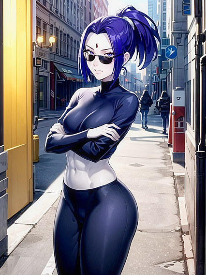 Pale-Skinned Beauty with Small Breasts Bound in Erotic Arms-Crossed Hentai AI Image