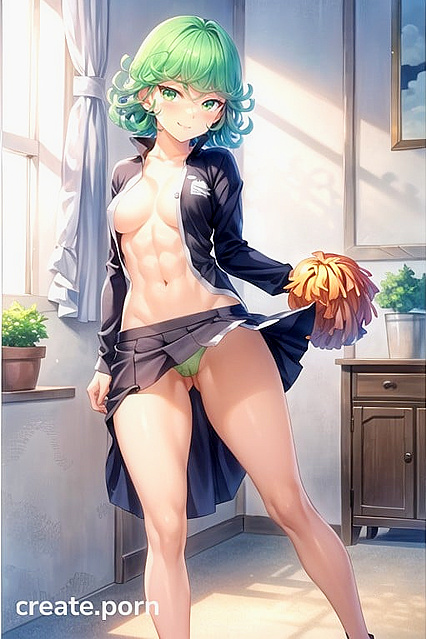 Tatsumaki from One Punch Man Shows Off Her Incredible Assets in Front View Hentai AI Image