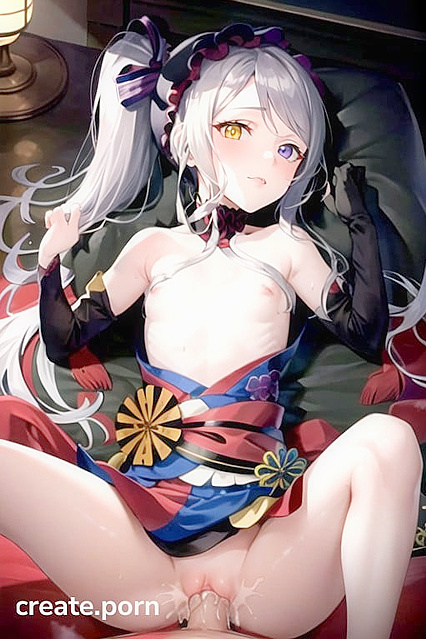 Purple and Blue Heterochromia Eyes Girl 18+ Gets Creampie in Small-Ass Hentai AI Image