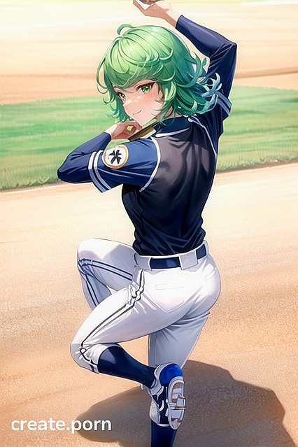 Mischievous Muscles - Blushing and Smiling in a Busty Hentai AI Image