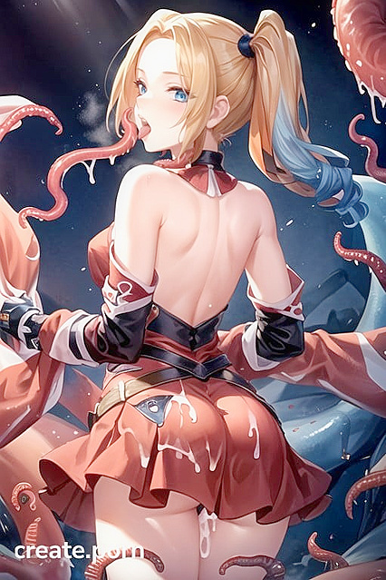 Harley Quinn'sLarge Breasts Entangled in Tentacle Ecstasy Hentai Adventures