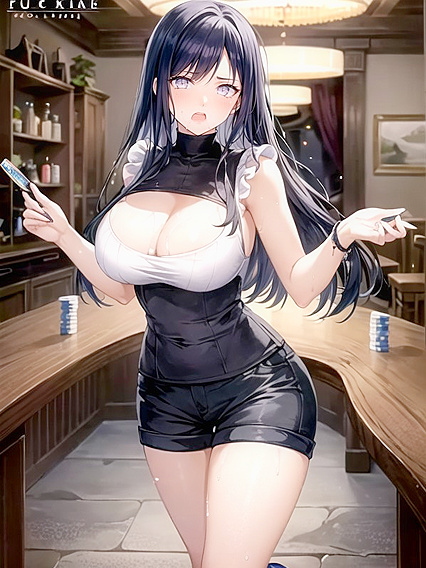 Intense Full-Body Pleasure - Anime Chick Stares Deeply at You in Steamy Hentai AI Image