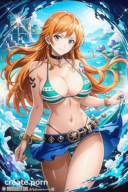 Lifted Mini Skirt Reveals Thong in Seductive Hentai AI Image