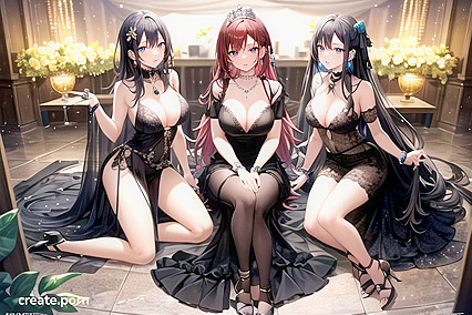 Queen Rules the Harem with Heels in Seductive Hentai Adventure