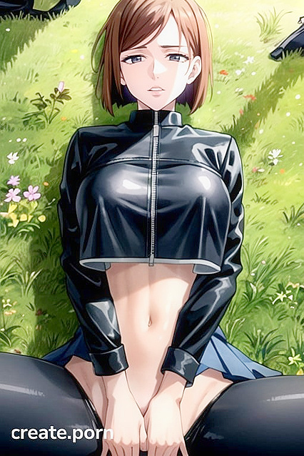 Biker Babe in Black Leather Jacket and Lacy Undies Seduces in Hentai'action