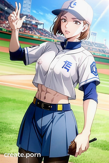 Muscular Guy in Baseball Uniform Nails It in Steamy Hentai AI Image