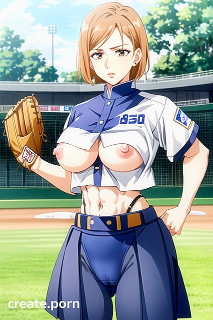 Perky Nipples and Muscular Curves in Seductive Cameltoe Hentai AI Image