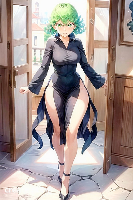 Angry Girl 18+ in Form-Fitting Clothes Controlled for Intense Hentai Pleasure