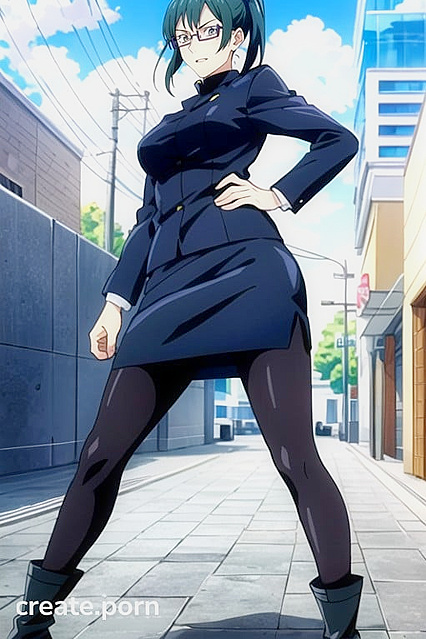 Maki Zenin from Jujutsu Kaisen Shows Off Her Fit Body in naughty Hentai AI Image