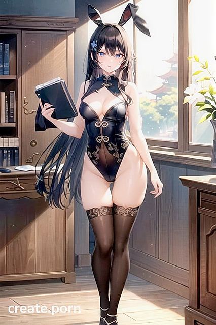 Full Body Chinese Hentai AI Image Unfolds Behind the Window Pane