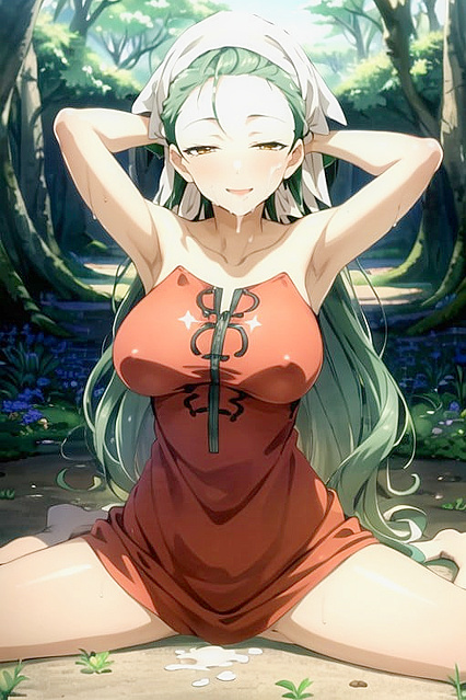 Detailed Splits in the Enchanting Forest - A Seductive Hentai Adventure