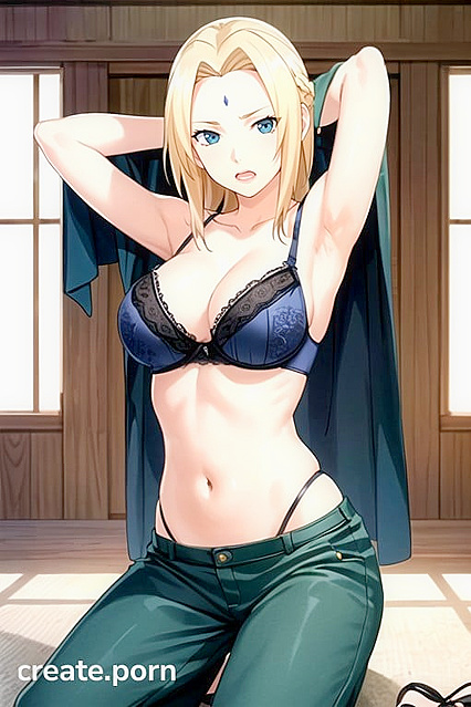 LINGERIE CLAD BEAUTY UNDRESSES WITH ARMS UP IN HENTAI ECSTASY