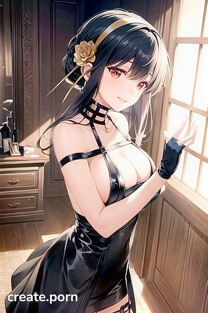 Yor Forger from Spy x Family Gets Playful and Unbuttoned in Seductive Hentai AI Image