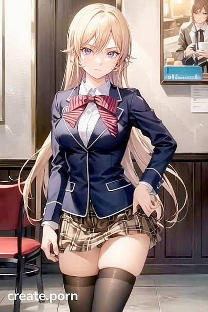 Nakiri Erina's Mini Skirt Pulled Down for Steamy Shokugeki No Soma Hentai AI Image