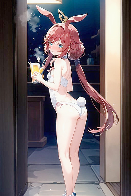 Nilou from Genshin Impact Seduces in Bunny Costume for Naughty Rear Views