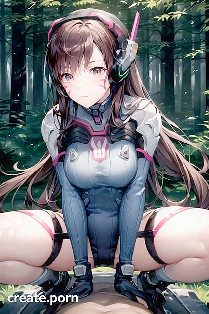 CowGirl 18+ Rides Hard in the Forest with Front View Hentai AI Image
