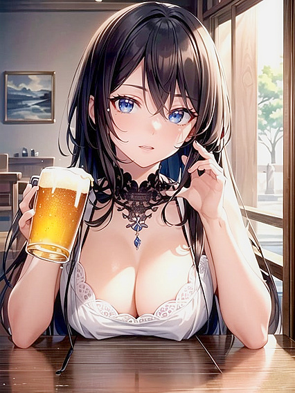 Drinking Beer and Getting Wild in Steamy Hentai AI Image