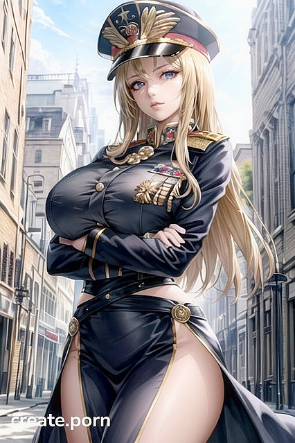 Surreal Fit Beauty with Crossed Arms in Mind-Blowing Hentai AI Image