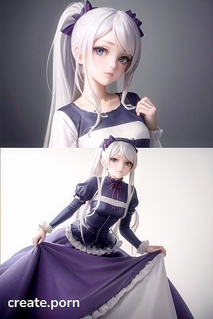 Bottom-Up View of Sexy Girl 18+ in Oversized T-Shirt for Naughty Hentai Fun