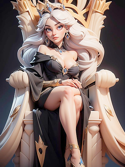 Sitting on the Throne in the Royal Chamber for 3D Hentai Pleasure