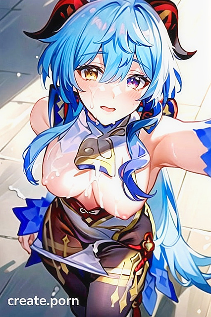 Topless Cat-Eared Beauty Showing Off Her Tongue in Seductive Hentai AI Image