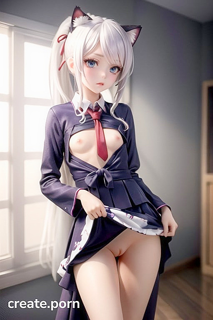 Shalltear Bloodfallen in Overlord School Uniform Exposes All forSTEAMY Hentai Pleasure