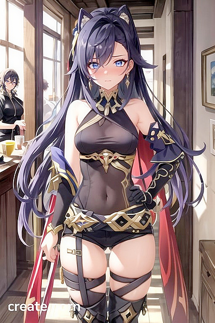 Dehya from Genshin Impact Enjoying Intimate Moments with Two Partners in Hentai Fun