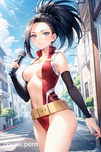 Momo Yaoyorozu from My Hero Academia in Seductive Hentai AI Image