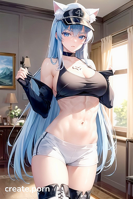 Cat-Eared Babe in Tight Sporty Shorts Gets Pounded Raw