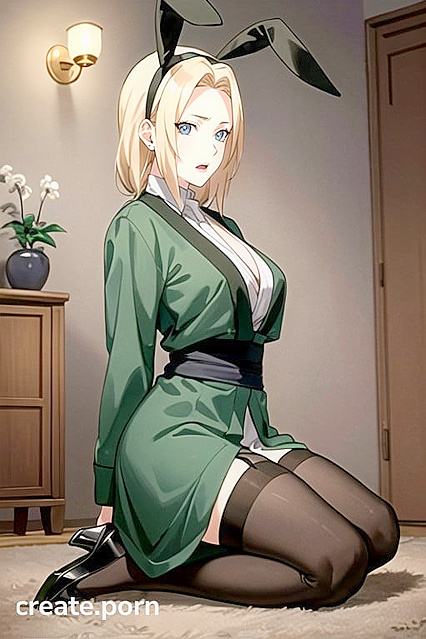 Tsunade on Her Knees, Arms Bound Behind, Getting Pounded Like a Fucking Slave