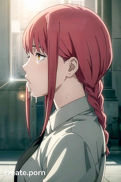 Makima from Chainsaw Man Gets Fucked Senseless, Ultra-Detailed Hentai Mouth Agape Sex Scene