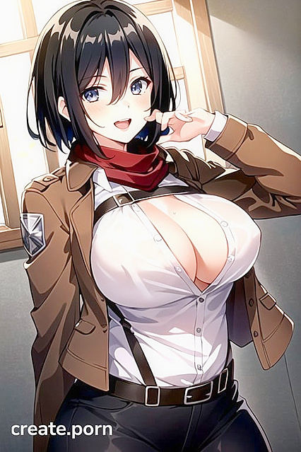 Mikasa Ackerman with Massive Tits and Ass in Wild Hentai Sex Scene