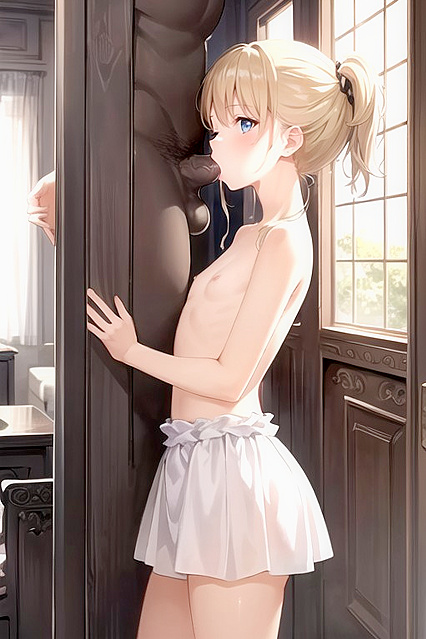 Skinny Blonde in Mini Skirt Gets Pounded Hard in Anime Porn
