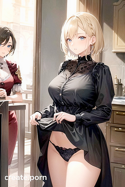 Filthy Grandma Gets Fucked Bottom Up in Steampunk Hentai Porn, Upskirt Action Galore