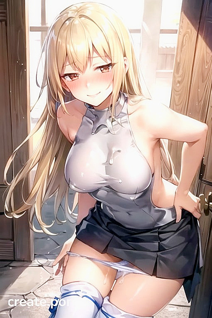 Creampie Action with Blushing, Mischievous hentai Bitch and Her Nude Tits