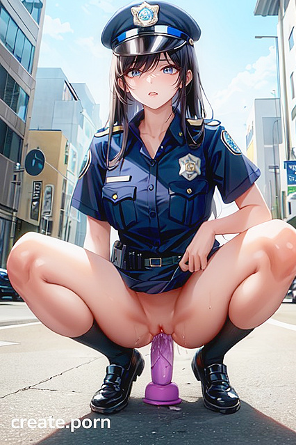 Korean Cop Crouches for Public Dildo Pleasure Show