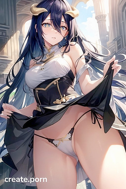 Albedo's Secret Pleasure - An Upskirt Adventure