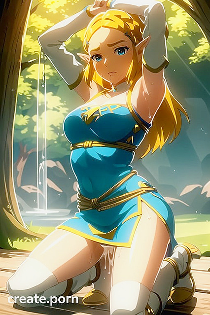 Chained Zelda - Enslaved Princess in Woods Takes It Hard from Moblins