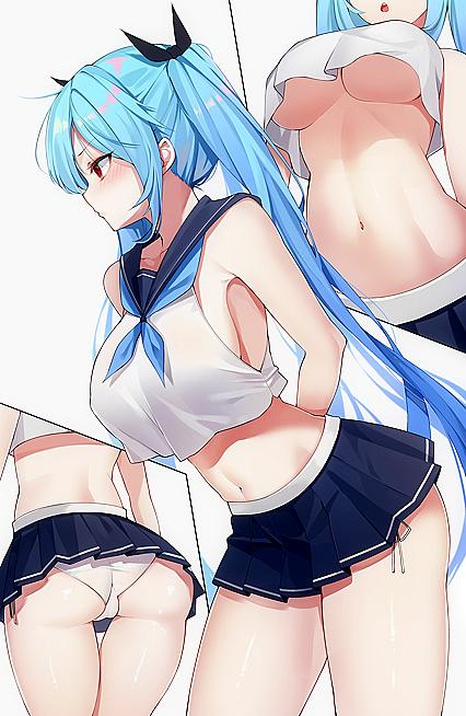 Hornypants Hottie With Sexxxy XXX-Rated Bluenette Doin’ It Doggy Style - PIC