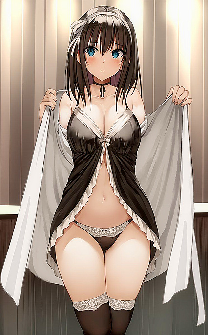 Holy Shitting Tsunami! Hentaified Fap-Worthy Pic of Sexxxy Sultry Seductress in Erotic BDSM Play with Her Luscious Lips Around His Rigid Rod