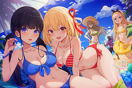 Horny AF Beach Bash - Hentaified XXX Pics to Get You Off!