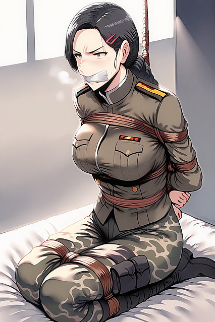 Woman in Camo Gear Gets ly Humiliated in Adult Hentai Picture