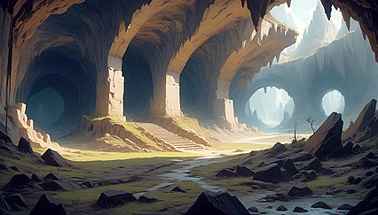 Warriors' Bones Scatter in Sealed Cave for  Hentai Picture