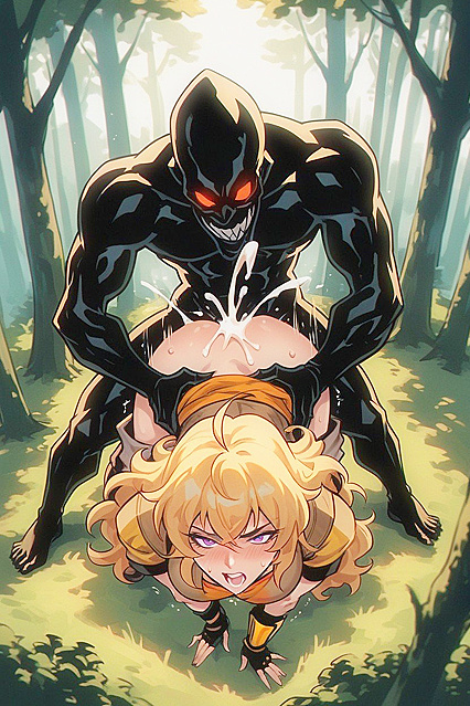 Yang Xiao Long Bound and Lifted by Hips in Erotic RWBY Hentai Picture