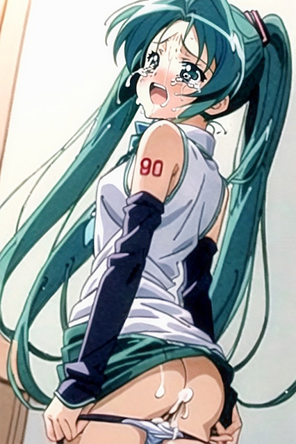 Bottom Gets 90s Style Treatment in Horny Hentai Picture